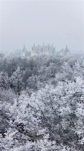 ❄️ Quand la neige enveloppe Chambord de son doux manteau blanc. Un spectacle rare dont on ne lasse pas 😍 Envoyez cette vidéo à la personne avec qui vous aimeriez vivre ce moment ☃️🩵🔁🏰 #chambord #WinterIsComing #neige #letitsnow #snow | Château de Chambord