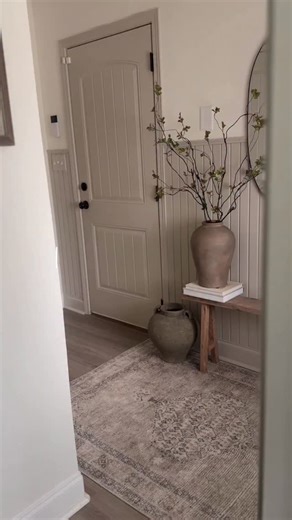 The easiest DIY half Shiplap wall! Follow & comment “SHOP” for links ✨ I love these panels because they’re all pre cut to 4ft (which is the perfect height for a half Shiplap wall), and because they are thin enough that they rest on top of existing baseboards! AND- they’re affordable! 👏🏼 a way to make a big impact on a small budget Paint color is Vintage Pewter (VERY similar to accessible beige) 🎨 #entrywaymakeover #halfshiplapwall #DIYshiplapwall #lowespartner #lowesfinds @loweshomeimprovemen