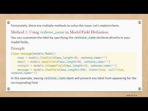 How to Hide Default Labels in Django Model Forms