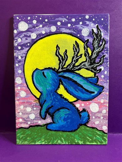 Little Jackalope Painting - Etsy