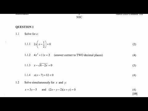 Solve for X (Grade 11 Question 1): Revision #maths #algebra #mathematics #solveforx #grade11 #ytb