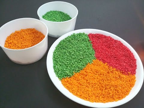 How To Make Coloured Rice / Super Easy DIY to make Colour Rice / Colored Rice DIY
