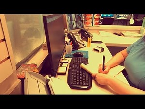 ASMR Office Sounds ~ Paper shuffling, folding, typing, etc.