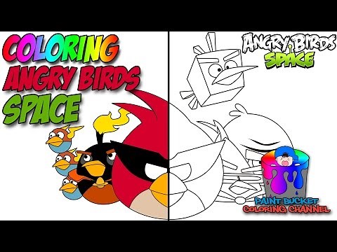 How to Color Angry Birds Space - Angry Birds Coloring Page