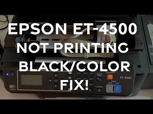 Epson ET-4500 Printer Won't Print Black or Color - FIX!!