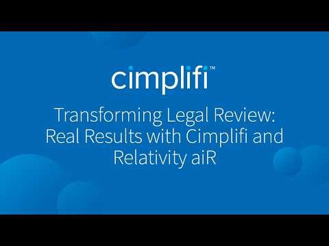 Transforming Legal Review with Relativity aiR