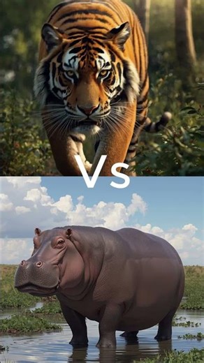 🐅 Tiger vs 🦛 Hippo