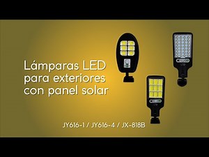 Lámpara LED para exteriores con panel solar JY616-1 / JY616-4 y JX-818B
