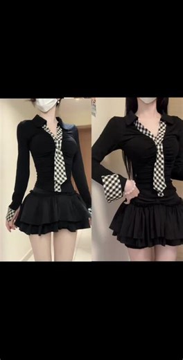 和 @IQCQ设计师女装品牌 一起 #合拍 iqcq气球熊辣妹显瘦翻领纯欲风长袖上衣秋季高腰半身a字短裙套装#短裙#春季穿搭 #抖音推广@DOU 上热门 @巨量千川