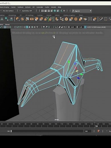 3D Sword Modeling in Maya Tutorial Timelapse