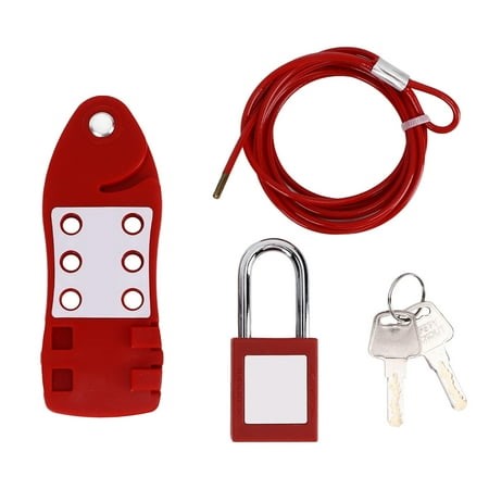 Lockout Tagout Kit,2m/6.56ft Cable Lockout Fish Steel Cable Lockout Cable Lockout Ultimate Reliability - Walmart.ca