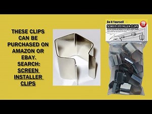 How to install Patio, Porch & Lanai Screen enclosures using the SCREEN INSTALLER CLIPS