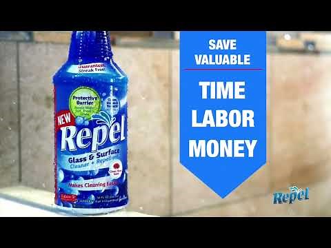 Repel Glass & Surface Cleaner by Clean-X. Amazing All Surface Cleaner w/ Easy Clean Technology