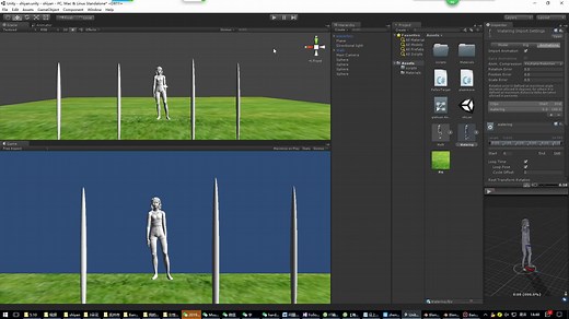 把fbx导入到unity，用上下左右键控制动画切换
