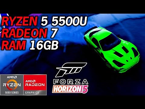 Forza Horizon 5 | AMD Ryzen 5 5500U Radeon 7 Graphics 16GB DUAL CHANNEL RAM Performance Test