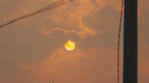 Beautiful Sunset with Clouds and Silhouettes