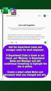 How to Use Edit with Copilot to Match Excel Sheets (XLOOKUP)