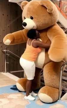 Giant teddy bear hug!