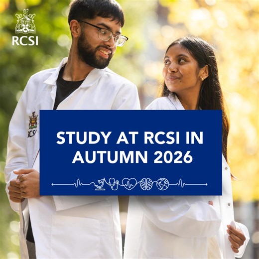 RCSI students enjoy the best possible learning experience. Our programmes are exciting, innovative and future-focused. During your education journey, we work with you to ensure that you achieve your full academic potential. Applications are now open to study Advanced Therapeutic Technologies, Dentistry, Medicine, Pharmacy and Physiotherapy at RCSI in autumn 2026. Visit our website to learn more! | RCSI Student Life | Facebook