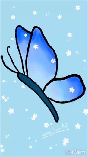 Simple Drawing : Basic blue butterfly#art #drawing #butterfly