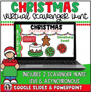 Virtual Christmas Party| Activities & Games|Scavenger Hunt| Digital