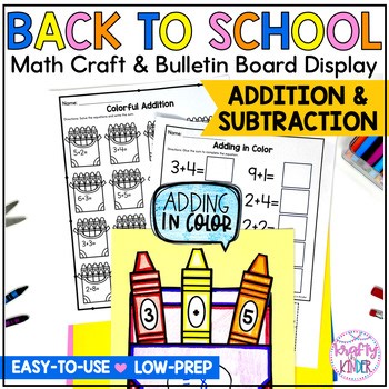 Back to School Math Craft & Math Activities for Addition & Subtraction 1st Grade