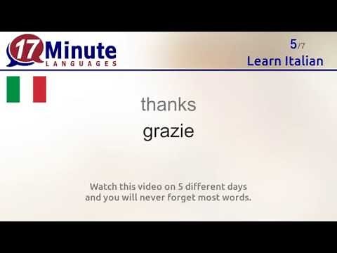 Learn Italian (free language course video)