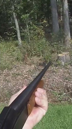 ITHACA GUN COMPANY SUPER SINGLE, MODEL 66, 20 GAUGE, LEVER ACTION VS PUMPKIN