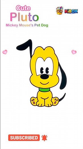 How to Draw Puppy Dog Pluto | Mickey Mouse’s Dog Easy Step-by-Step Tutorial 🐾