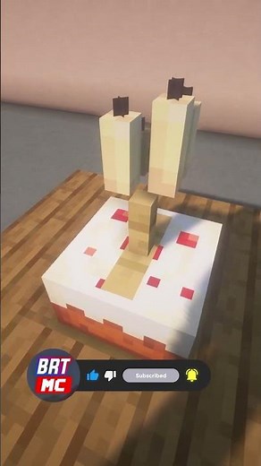 Minecraft How To Make Realistic Birthday Cake #minecraft #minecraftshorts