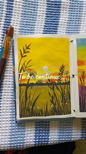 #littlepainting #art #asthetic🌼🌼 #sunset #easypainting