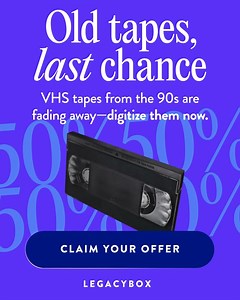 For a limited time, save 50% on Legacybox. The best way to get old media in the cloud ☁️ From first-day-of-school photos to graduation tapes, Legacybox makes it easy to digitize and safeguard your family history. ✅ Simple, hassle-free process ✅ Priceless peace of mind ✅ Memories that last a lifetime Order today and save during our 50% off sale! | Legacybox