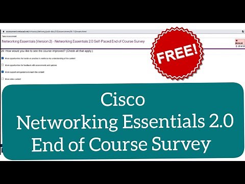 Cisco Networking Essentials 2.0 End of course survey Assignment || Networking Essentials Answers