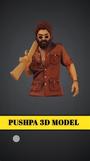 [ Pushpa 3d Model 🔥👑 ] #shorts #viral #trending #pushpa