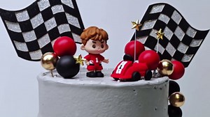 27 PCS Racing car cake decor Race Car Cake Topper Cars Cake Topper Car Birthday Party Decoration (red)