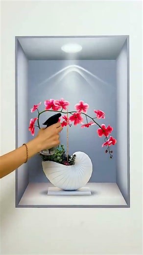 Ink-Style Vase Wall Sticker 🏺 | Luxury Home Decor | Best Selling Wall Art #sehar #shorts