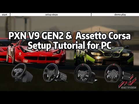 PXN V9 GEN2 Wheel Racing Simulator & Assetto Corsa Setup Tutorial for PC. #pxn #racingwheel