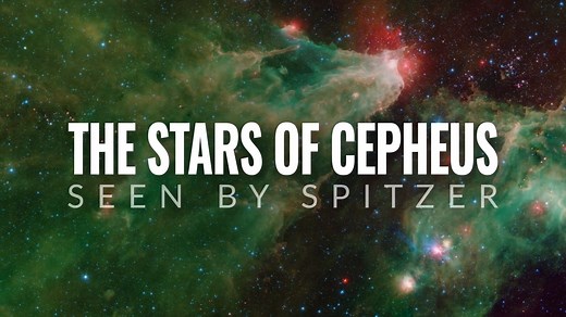 • Stars of Cepheus as Seen by NASA's Spitzer Space Telescope 27.1.2020 Soar through this cosmic landscape filled with bright nebulas, as well as runaway, massive and young stars. The image comes from NASA's Spitzer Space Telescope, which sees the universe in infrared light. • For more about Spitzer, visit https://www.nasa.gov/spitzer or http://www.spitzer.caltech.edu/ . • Credit: NASA Jet Propulsion Laboratory | Astronomy Nation
