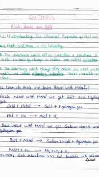 class 10th science chapter 2nd acid bases and salt ke notes, #sciencenotes science classes ke notes