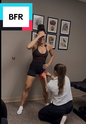 Blood flow restriction (BFR) for a left hip flexor strain