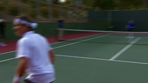 Sampras demonstrates his signature shot