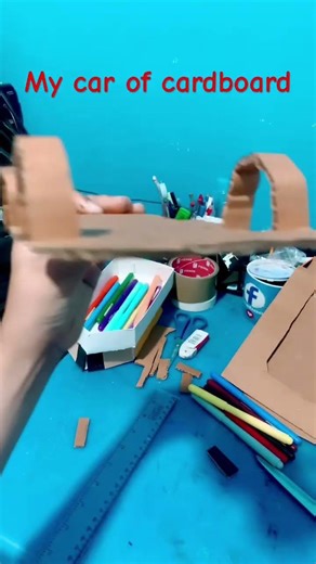 Car of cardboard #cardboardcrafts #cardboardcraft #cardboard #car #automobile #building #bmw