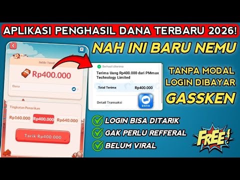 BARU NEMU LAGI BOS!! APLIKASI PENGHASIL UANG 2026 TANPA UNDANG TEMAN | Aplikasi penghasil saldo dana