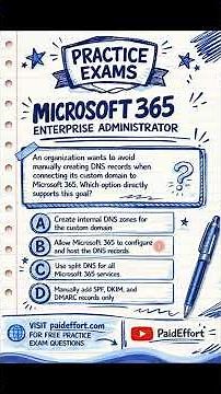 Microsoft 365 Enterprise Admin Practice Question | MS-102 #MS102 #Microsoft365
