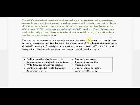 How to make a précis to reduce a passage by two thirds