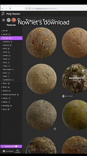 How to make a realistic ground shader in Blender 3D in 1 minute #shorts