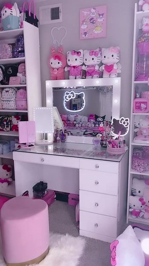 ♡o。.(✿ฺ。✿ฺ) #hellokitty #hellokittyroom #hellokittyroomtour #vanity #vanityroom #hellokittytiktok #fyp #viral #hellokittygirl #sanriotiktok