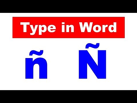 How to put ñ in word- [ ñ Ñ]