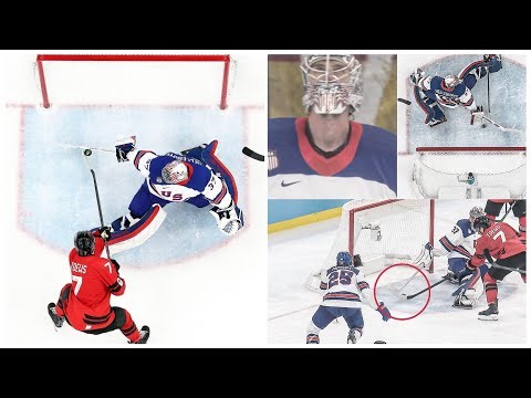 Connor Hellebuyck spectacular saves ever witnessed stopping 41 Saves in USA vs Canada Ice Hockey