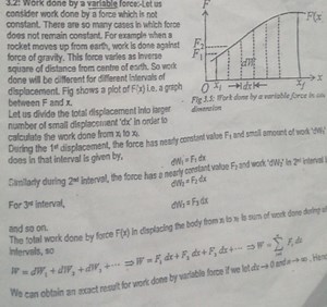 3.2: work done by a variable force:-Let us consider work done b... | Filo
